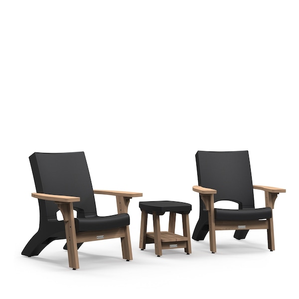 Mesa Chair x2 & Table Set - Black